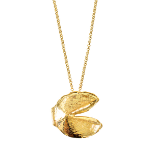 Fortune Cookie Locket (Signature) - Gold